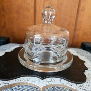 Princess House Heritage Small Etched Glass Cloche